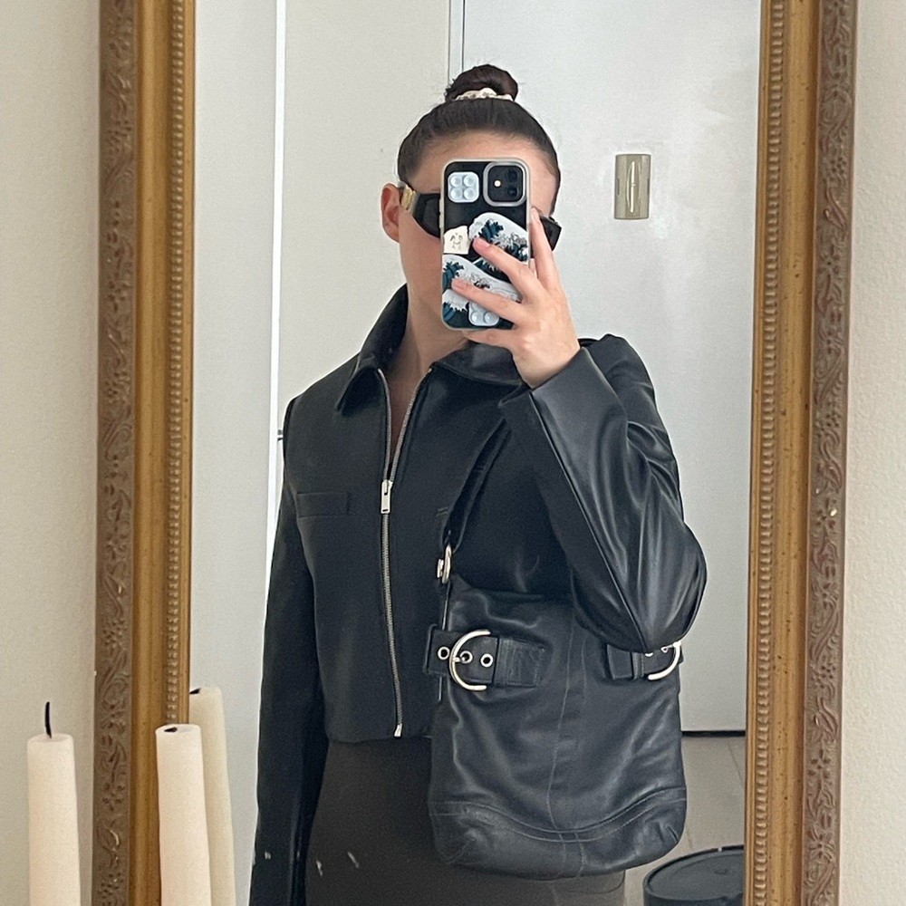 Y2K Black Leather Coach Purse